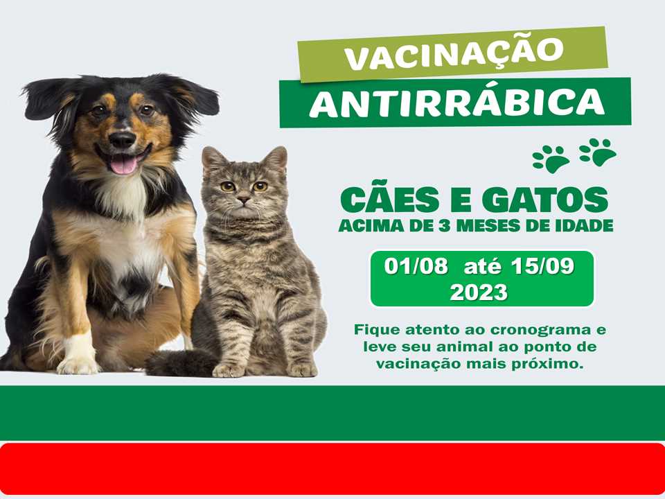 Saúde: VACINAÇÃO ANTIRRÁBICA 2023