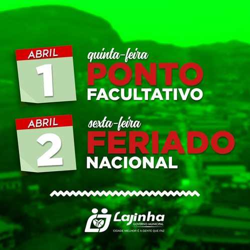 PONTO FACULTATIVO E FERIADO NACIONAL